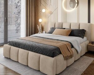 Čalúnené postele sú mimoriadne estetickým usom nábytku, a to aj vďaka ich elegantnému a nadčasovému dizajnu.